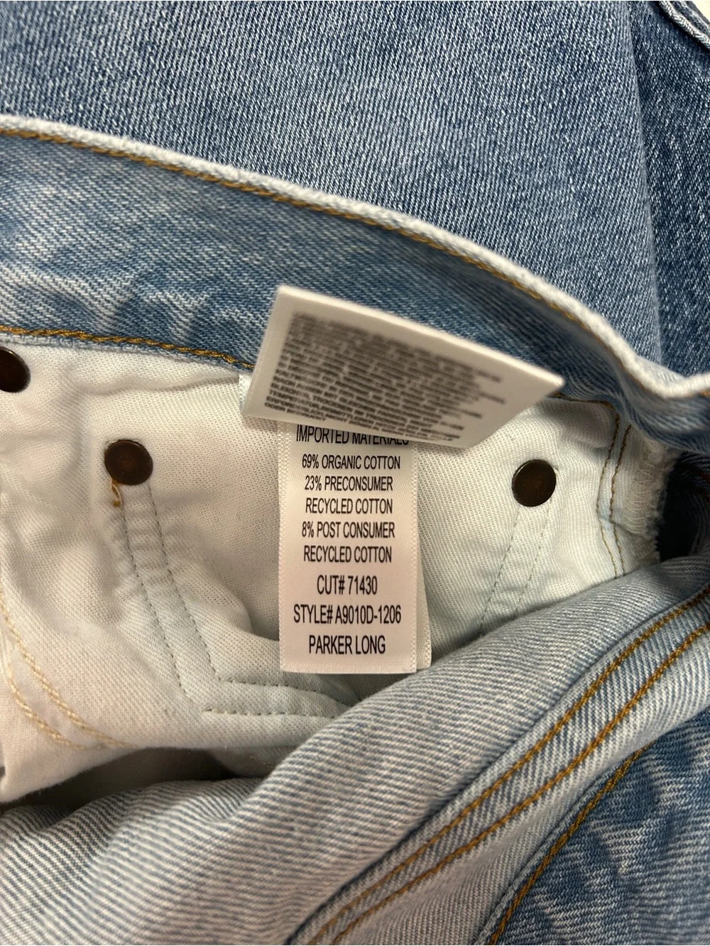 Agolde Parker Long Short in Ruin Size 29